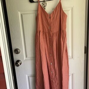 Coral linen Maxi